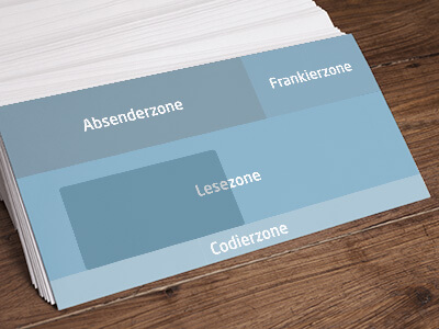 Zoneneinteilung von Kuvertierhuellen 