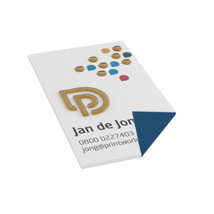 Visitekaartje met foliedruk