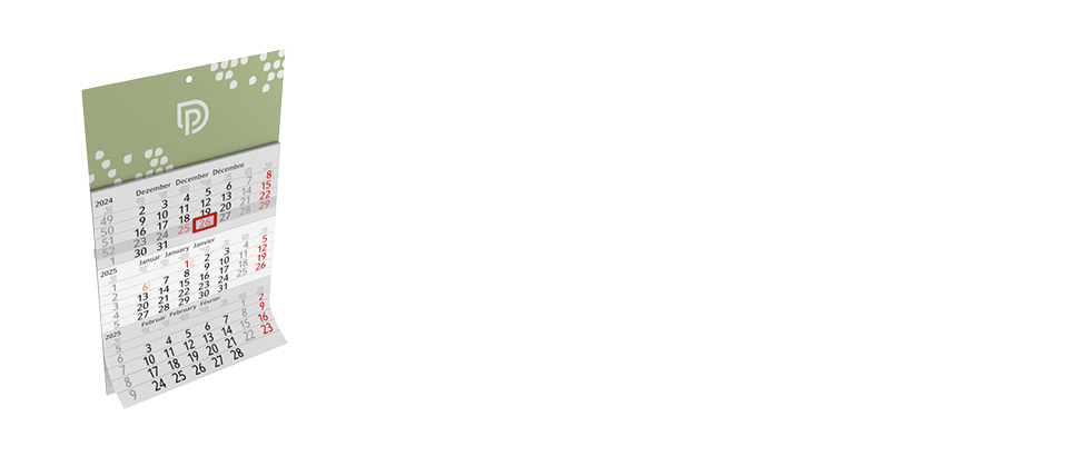 3-Monatskalender Einblock