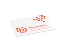 Business cards with spot colour