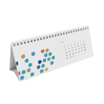 Calendriers de bureau avec reliure à spirale à poser