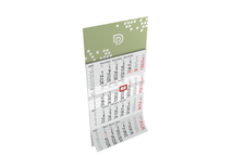 Calendrier 4 mois (monobloc) carton recyclé