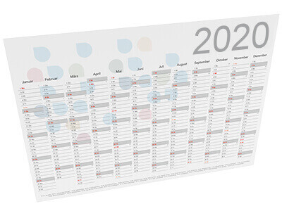 Faites imprimer vos calendriers annuels/planificateurs muraux