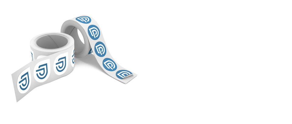 Deux rouleaux d'étiquettes